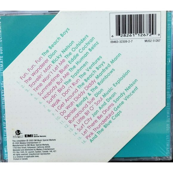 Ultimate 60s Original - NEW Sealed CD - The Beach Boys, Gene Vincent 37351cd - Picture 2 of 2